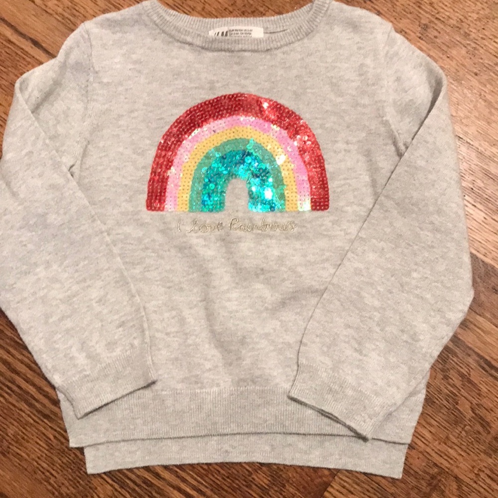 Toddler Girls Rainbow Sweater